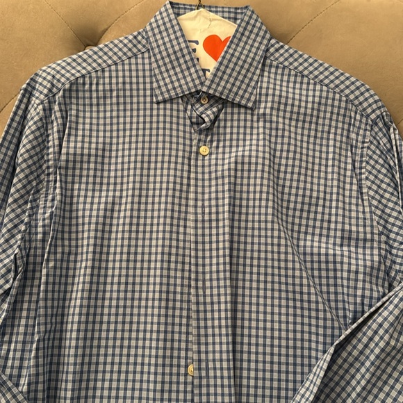 Peter Millar Summer Fit Check Print Button Down Shirt - Picture 4 of 4
